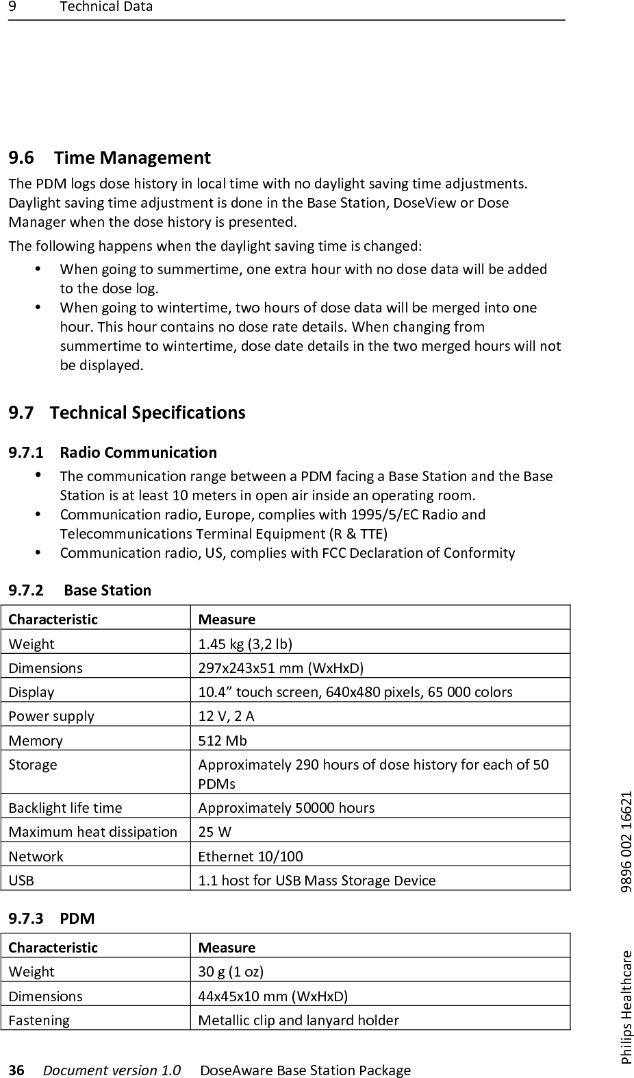 ;) Q$07.-0'8)!',') )))36)!"#$%&amp;'()*&amp;+,-"')./0) !"#$%&amp;'($)*'#$)+,',-".)/'01'2$))/7-8-9#):$'8,70'($) )))));<;=)>>?)@==?@)9.6 !Time!Management!Q7$)/!I)8"2#)A"#$)7-#,"(D)-.)8"0'8),-E$)&amp;-,7).")A'D8-27,)#'V-.2),-E$)'Ak4#,E$.,#B)!'D8-27,)#'V-.2),-E$)'Ak4#,E$.,)-#)A".$)-.),7$)*'#$)+,',-".])!"#$S-$&amp;)"()!"#$)I'.'2$()&amp;7$.),7$)A"#$)7-#,"(D)-#)9($#$.,$AB)Q7$)5"88"&amp;-.2)7'99$.#)&amp;7$.),7$)A'D8-27,)#'V-.2),-E$)-#)07'.2$A^)&bull; O7$.)2"-.2),")#4EE$(,-E$])".$)$`,(')7"4()&amp;-,7).")A"#$)A',')&amp;-88)F$)'AA$A),"),7$)A"#$)8"2B)&bull; O7$.)2"-.2),")&amp;-.,$(,-E$]),&amp;")7"4(#)"5)A"#$)A',')&amp;-88)F$)E$(2$A)-.,")".$)7"4(B)Q7-#)7"4()0".,'-.#).")A"#$)(',$)A$,'-8#B O7$.)07'.2-.2)5("E)#4EE$(,-E$),")&amp;-.,$(,-E$])A"#$)A',$)A$,'-8#)-.),7$),&amp;")E$(2$A)7"4(#)&amp;-88).",)F$)A-#98'D$AB)9.7 Technical!Specifications!9.7.1 Radio!Communication!&bull; Q7$)0"EE4.-0',-".)('.2$)F$,&amp;$$.)')/!I)5'0-.2)')*'#$)+,',-".)'.A),7$)*'#$)+,',-".)-#)',)8$'#,)@>)E$,$(#)-.)"9$.)'-()-.#-A$)'.)"9$(',-.2)(""EB))&bull; P"EE4.-0',-".)('A-"])Y4("9$])0"E98-$#)&amp;-,7)@;;GXGXYP)K'A-")'.A)Q$8$0"EE4.-0',-".#)Q$(E-.'8)YL4-9E$.,)ZK)t)QQY[)!&bull; P"EE4.-0',-".)('A-"])6+])0"E98-$#)&amp;-,7)RPP)!$08'(',-".)"5)P".5"(E-,D)9.7.2 !Base!Station!Characteristic)Measure!O$-27,)@BCG)12)ZH]?)8F[)!-E$.#-".#)?;M`?CH`G@)EE)ZO`:`![)!-#98'D)@>BCm),"407)#0($$.])=C>`C<>)9-`$8#])=G)>>>)0"8"(#)/"&amp;$()#4998D)@?)S])?)%)I$E"(D)G@?)IF)+,"('2$)%99("`-E',$8D)?;>)7"4(#)"5)A"#$)7-#,"(D)5"()$'07)"5)G>)/!I#)*'018-27,)8-5$),-E$)%99("`-E',$8D)G>>>>)7"4(#)I'`-E4E)7$',)A-##-9',-".)?G)O)d$,&amp;"(1)Y,7$(.$,)@>X@>>)6+*)@B@)7"#,)5"()6+*)I'##)+,"('2$)!$V-0$)9.7.3 PDM!Characteristic)Measure!O$-27,)H>)2)Z@)"_[)!-E$.#-".#)CC`CG`@>)EE)ZO`:`![)R'#,$.-.2)I$,'88-0)08-9)'.A)8'.D'(A)7"8A$()