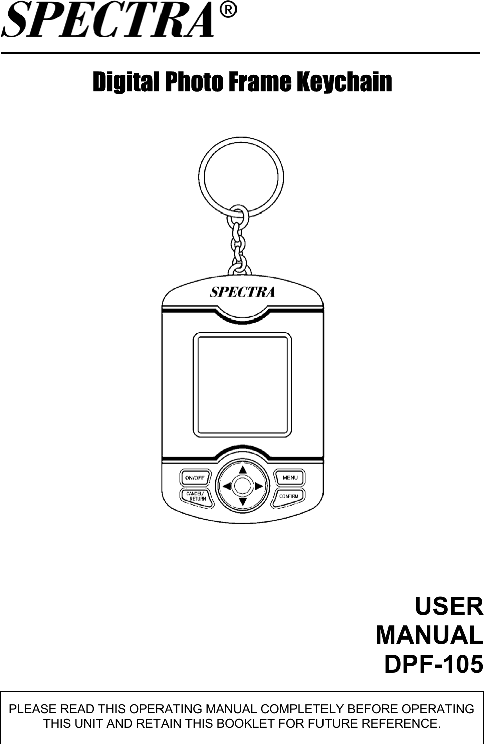 Unicorn DPF10501 DIGITAL PHOTO FRAME User Manual manual revised