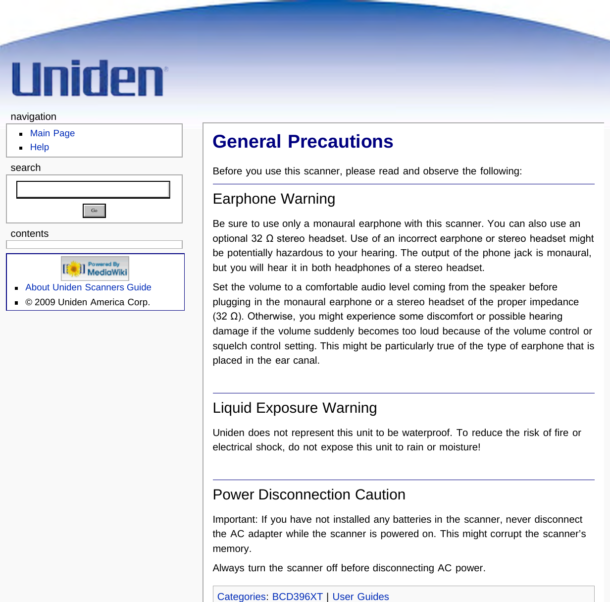Page 44 of Uniden America UB359 Handheld Scanning Receiver User Manual Main Page   Uniden Scanners Guide