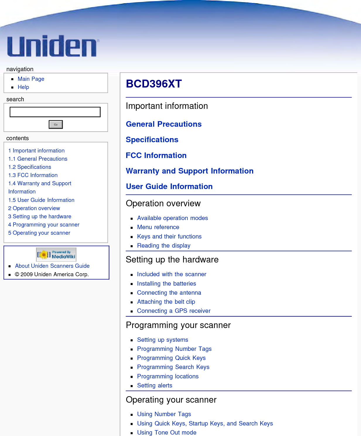 Page 5 of Uniden America UB359 Handheld Scanning Receiver User Manual Main Page   Uniden Scanners Guide