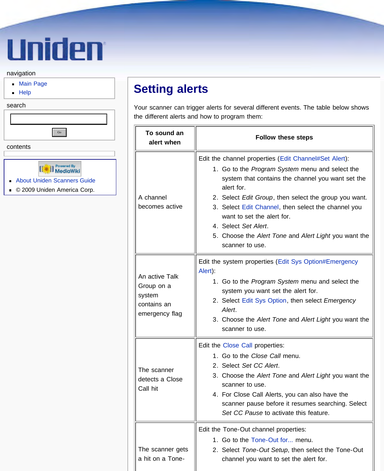 Page 78 of Uniden America UB359 Handheld Scanning Receiver User Manual Main Page   Uniden Scanners Guide