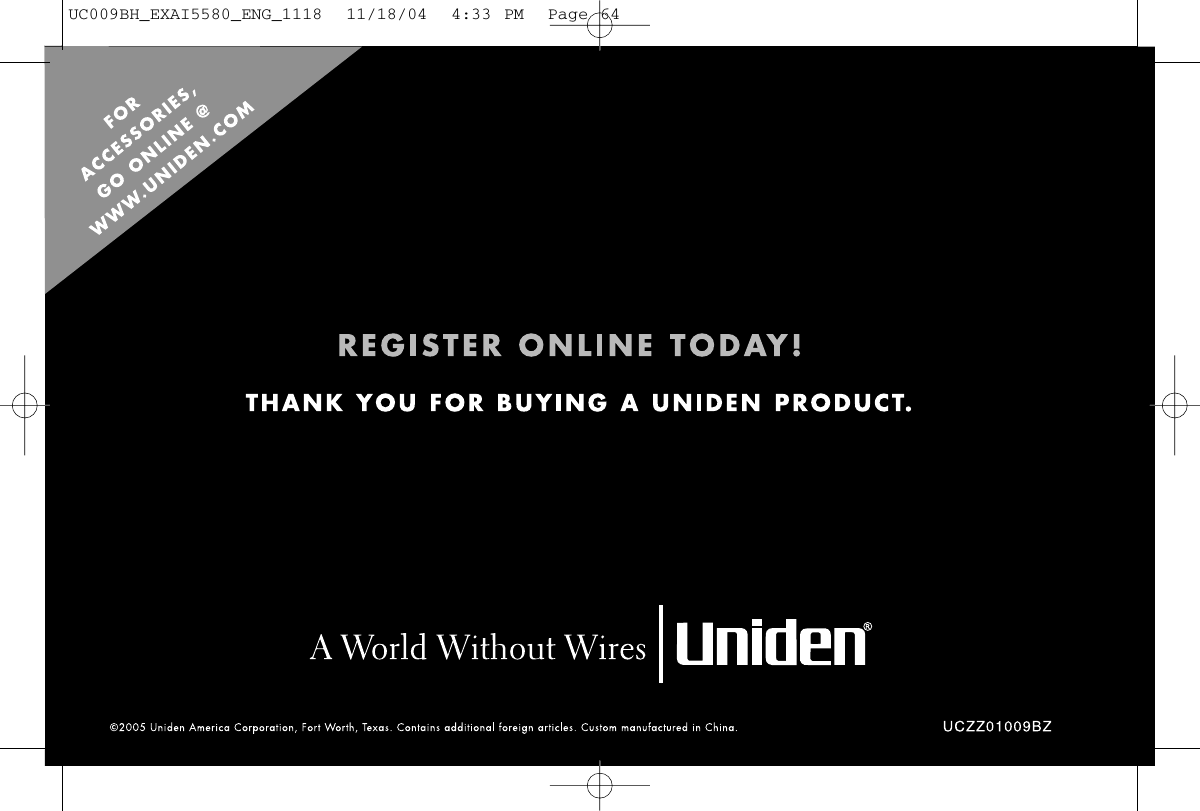 UC009BH_EXAI5580_ENG_1118  11/18/04  4:33 PM  Page 64