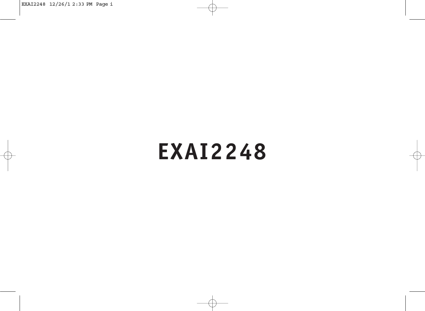 EXAI2248EXAI2248  12/26/1 2:33 PM  Page i