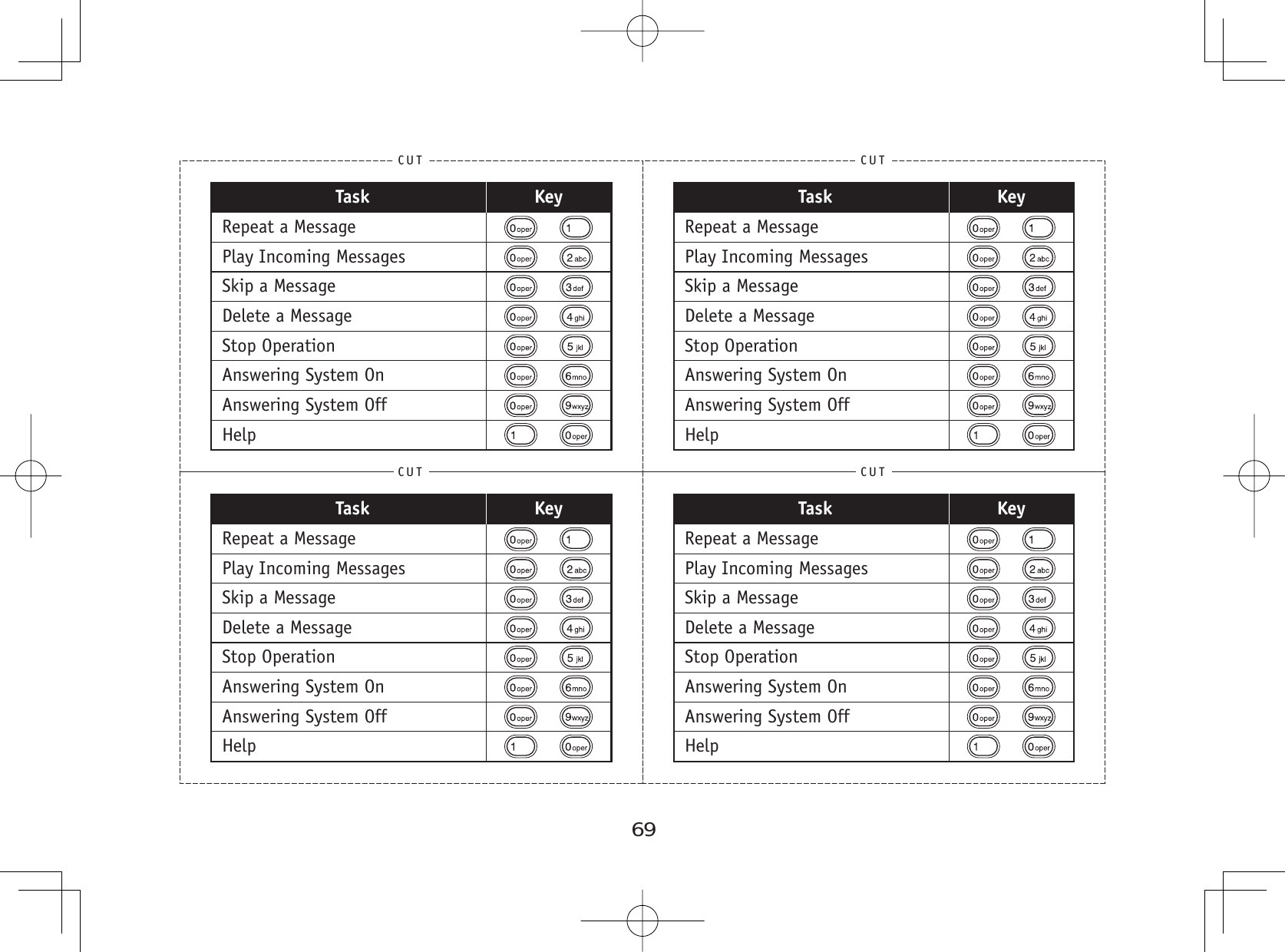 69CUT Repeat a MessagePlay Incoming MessagesSkip a MessageDelete a MessageStop OperationAnswering System OnAnswering System OffHelpCUT Repeat a MessagePlay Incoming MessagesSkip a MessageDelete a MessageStop OperationAnswering System OnAnswering System OffHelpCUT Repeat a MessagePlay Incoming MessagesSkip a MessageDelete a MessageStop OperationAnswering System OnAnswering System OffHelpCUT Repeat a MessagePlay Incoming MessagesSkip a MessageDelete a MessageStop OperationAnswering System OnAnswering System OffHelp