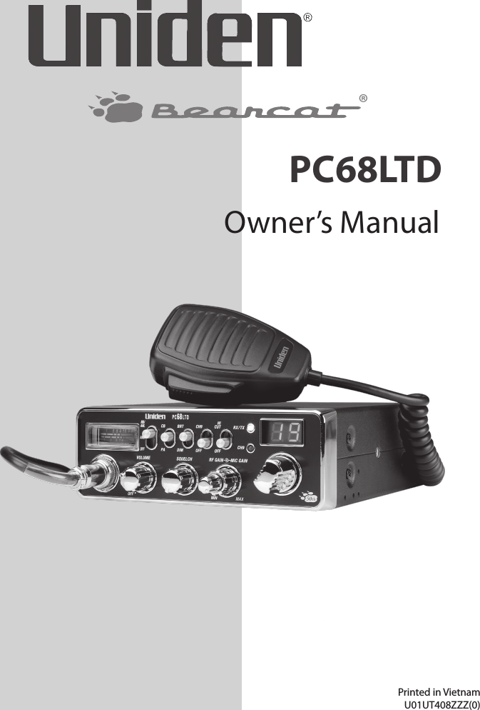Owner’s Manual®PC68LTDPrinted in VietnamU01UT408ZZZ(0)