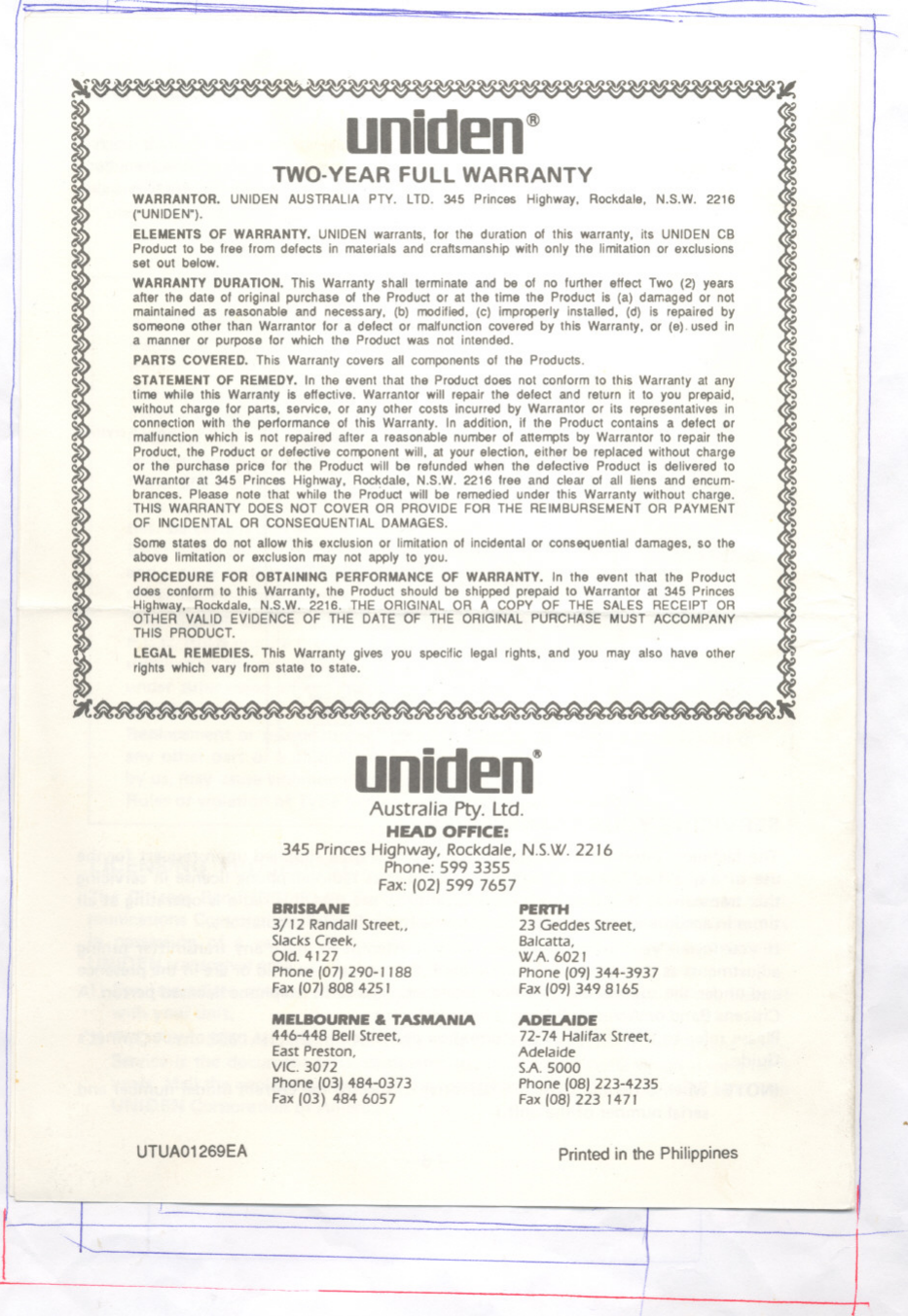Page 8 of 8 - Uniden Uniden-Ax55-Users-Manual-  Uniden-ax55-users-manual
