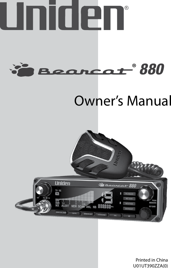 Uniden Bearcat 880 Owner S Manual