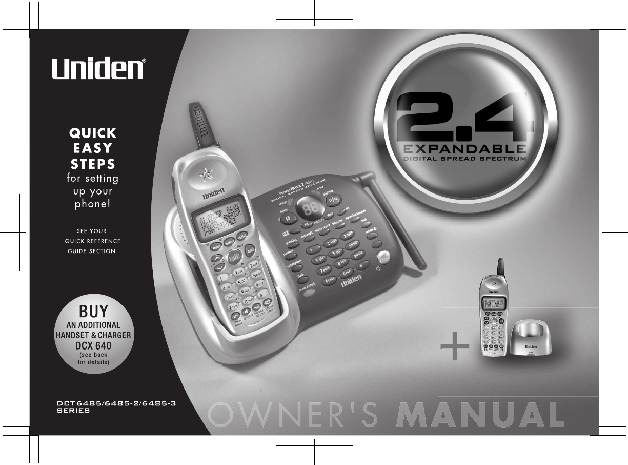 Uniden Dct6485 Owners Manual UP323BH(DCT6485) OM ENG