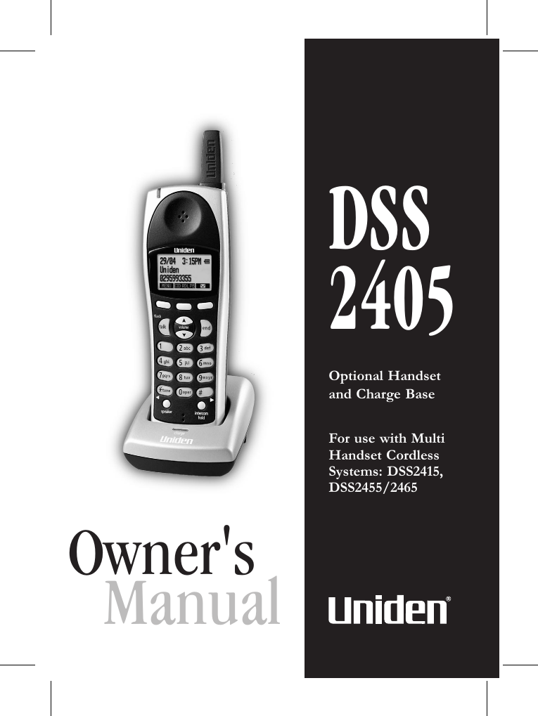 Uniden Dss 2405 Users Manual
