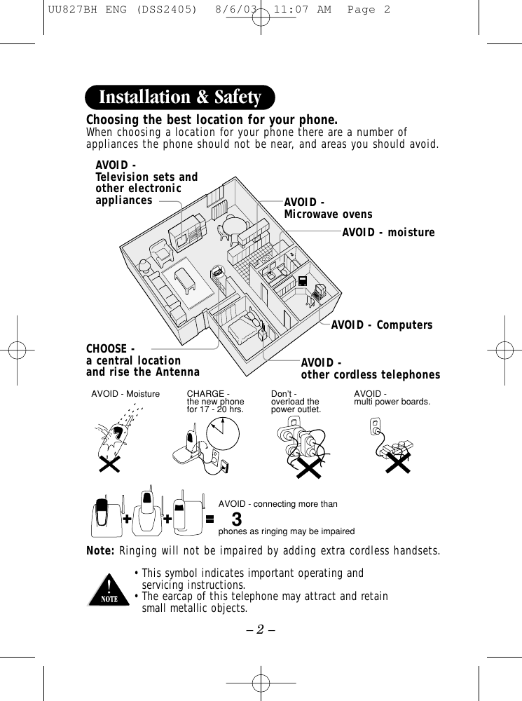 Page 3 of 8 - Uniden Uniden-Dss-2405-Users-Manual-  Uniden-dss-2405-users-manual