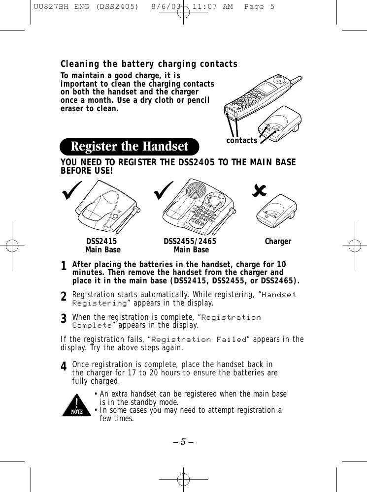 Page 6 of 8 - Uniden Uniden-Dss-2405-Users-Manual-  Uniden-dss-2405-users-manual