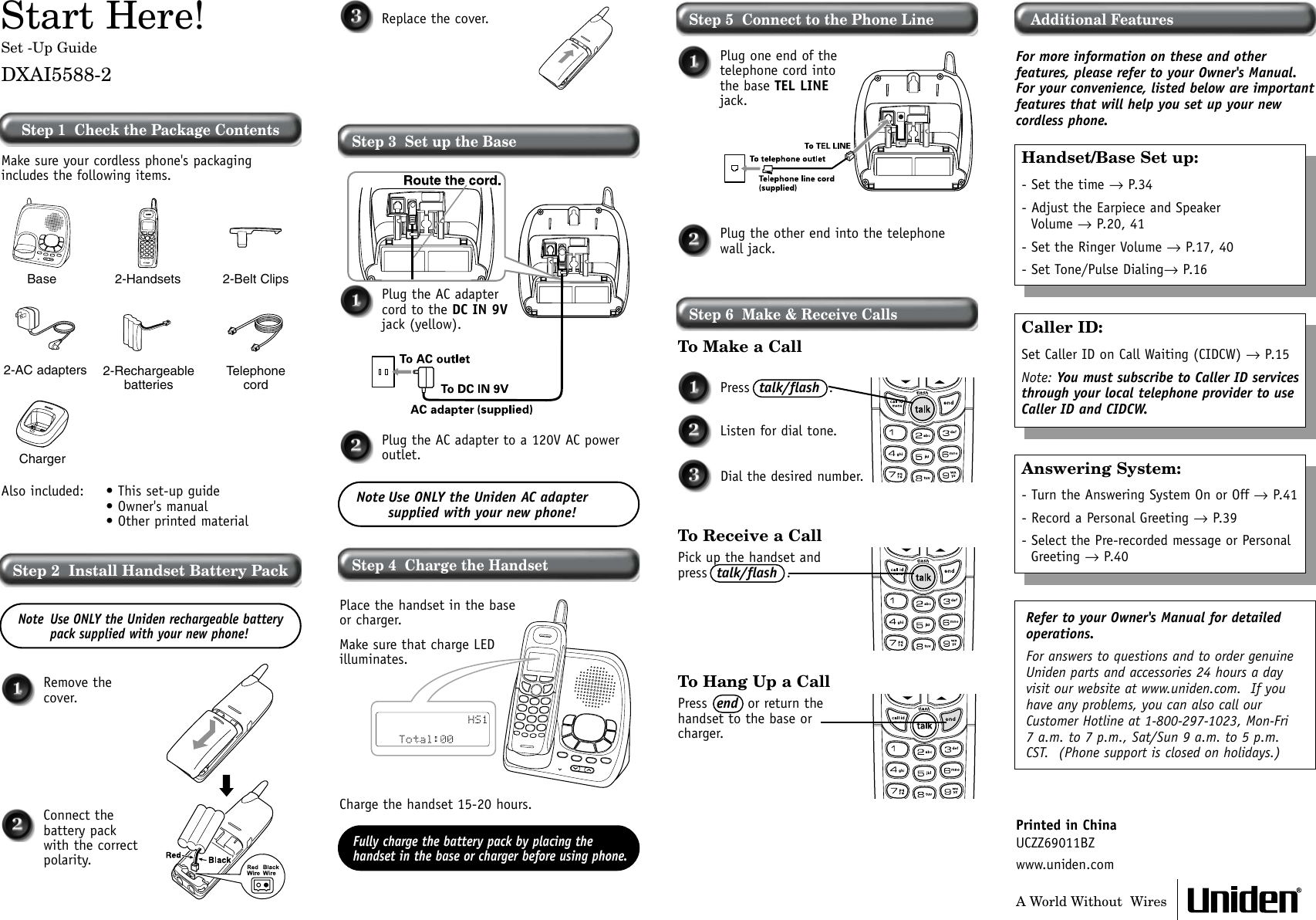Page 1 of 1 - Uniden Uniden-Dxai5588-2-Owners-Manual-  Uniden-dxai5588-2-owners-manual