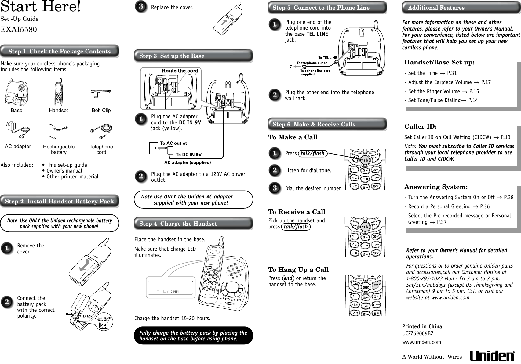 Page 1 of 1 - Uniden Uniden-Exai5580-Owners-Manual-  Uniden-exai5580-owners-manual