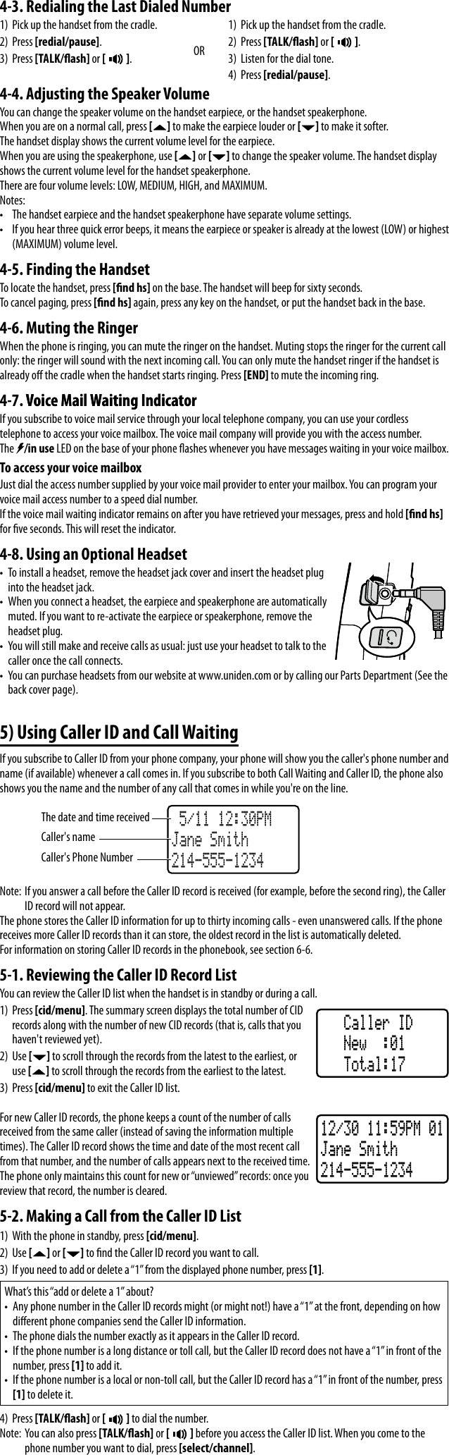 Page 6 of 12 - Uniden Uniden-Exi8560-Users-Manual-  Uniden-exi8560-users-manual