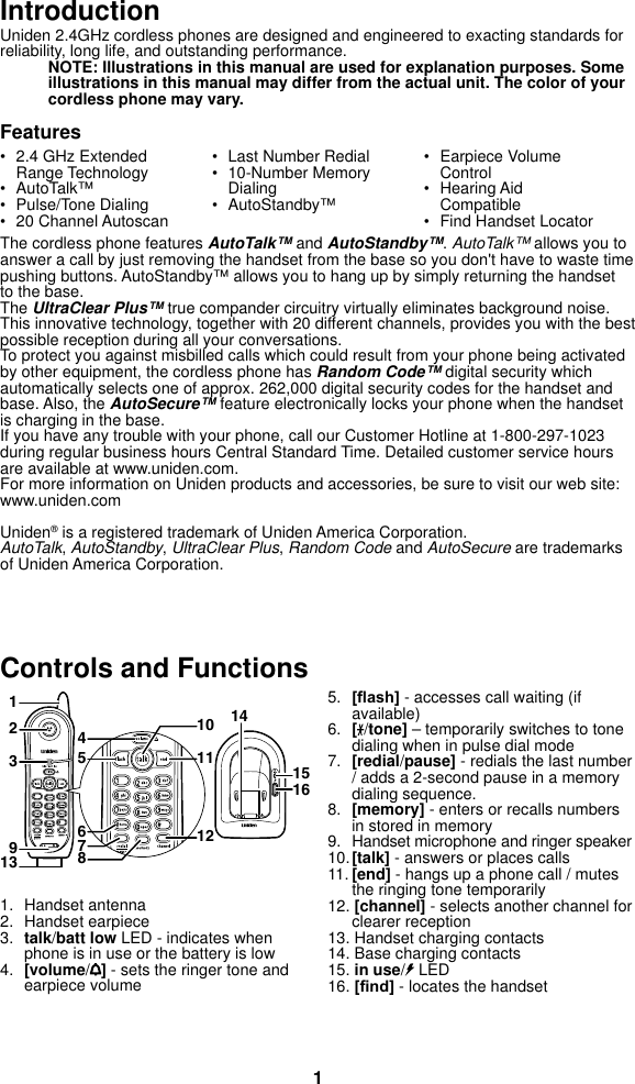 Page 2 of 12 - Uniden Uniden-Exp4540-Owners-Manual-  Uniden-exp4540-owners-manual