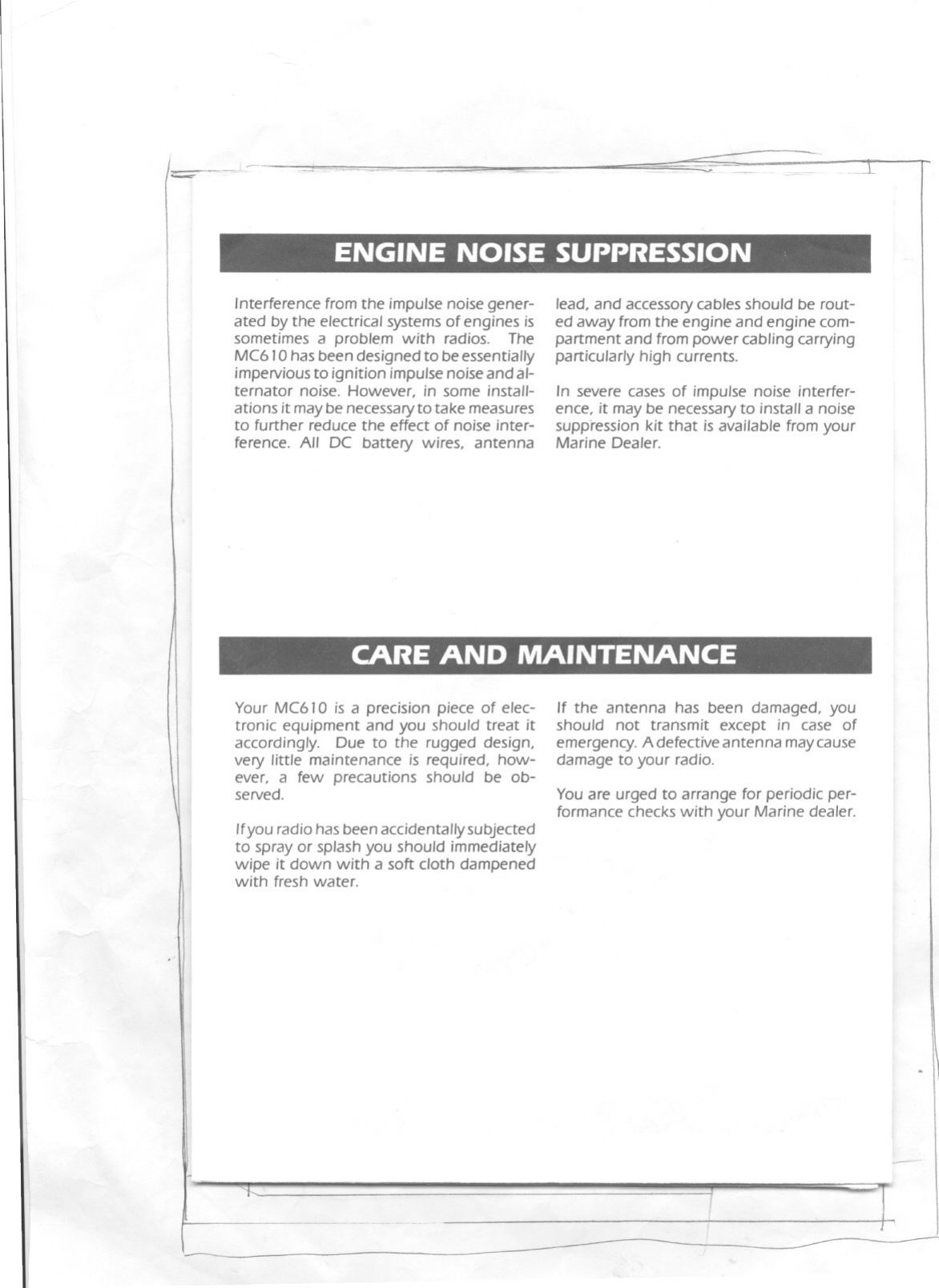 Page 8 of 10 - Uniden Uniden-Mc-610-Users-Manual-  Uniden-mc-610-users-manual