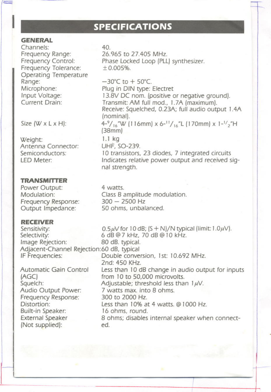 Page 6 of 8 - Uniden Uniden-Pc33X-Users-Manual-  Uniden-pc33x-users-manual