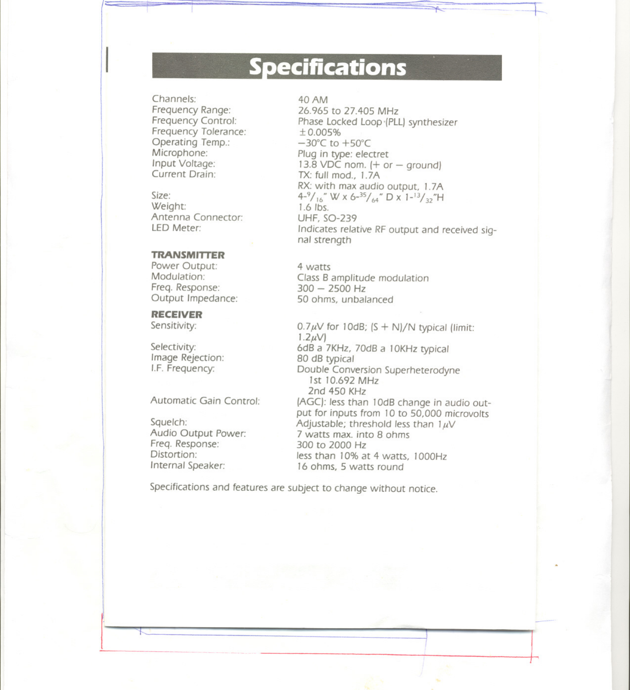 Page 6 of 9 - Uniden Uniden-Pro-500D-Users-Manual-  Uniden-pro-500d-users-manual