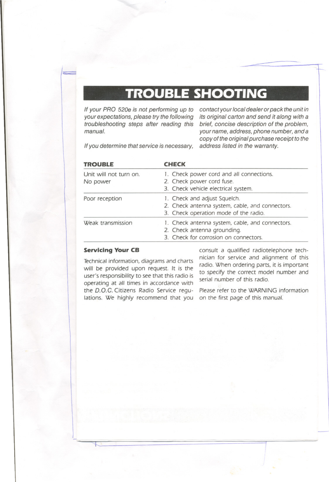 Page 5 of 6 - Uniden Uniden-Pro520E-Users-Manual-  Uniden-pro520e-users-manual