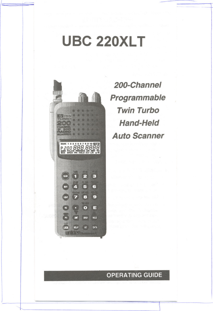 Uniden Ubc220Xlt Users Manual