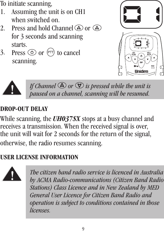 Page 10 of 12 - Uniden Uniden-Uh037Sx-2-Users-Manual-  Uniden-uh037sx-2-users-manual