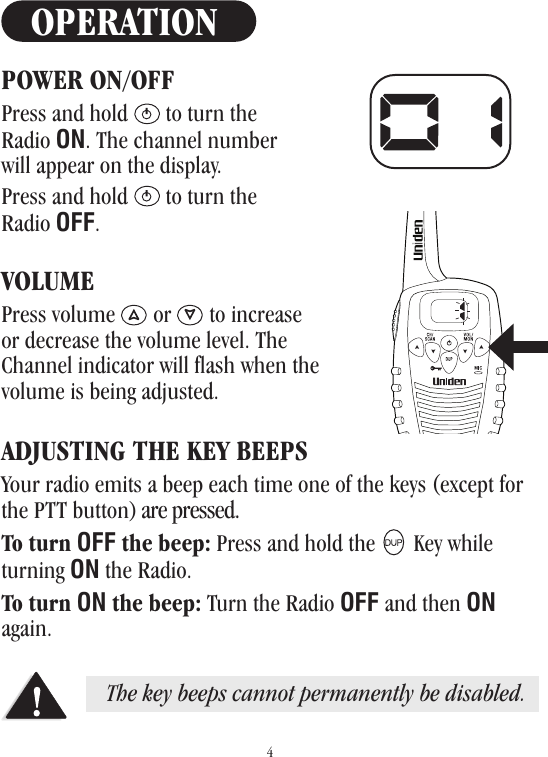 Page 5 of 12 - Uniden Uniden-Uh037Sx-2-Users-Manual-  Uniden-uh037sx-2-users-manual