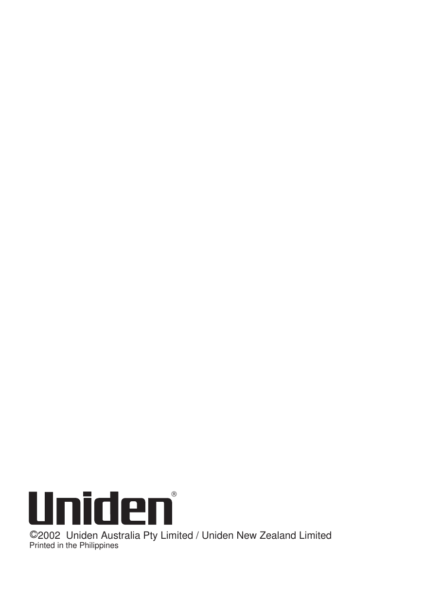 Page 11 of 11 - Uniden Uniden-Uh037-Users-Manual-  Uniden-uh037-users-manual