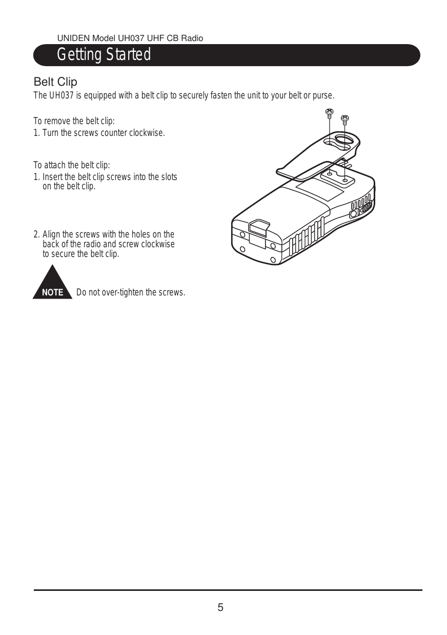 Page 6 of 11 - Uniden Uniden-Uh037-Users-Manual-  Uniden-uh037-users-manual