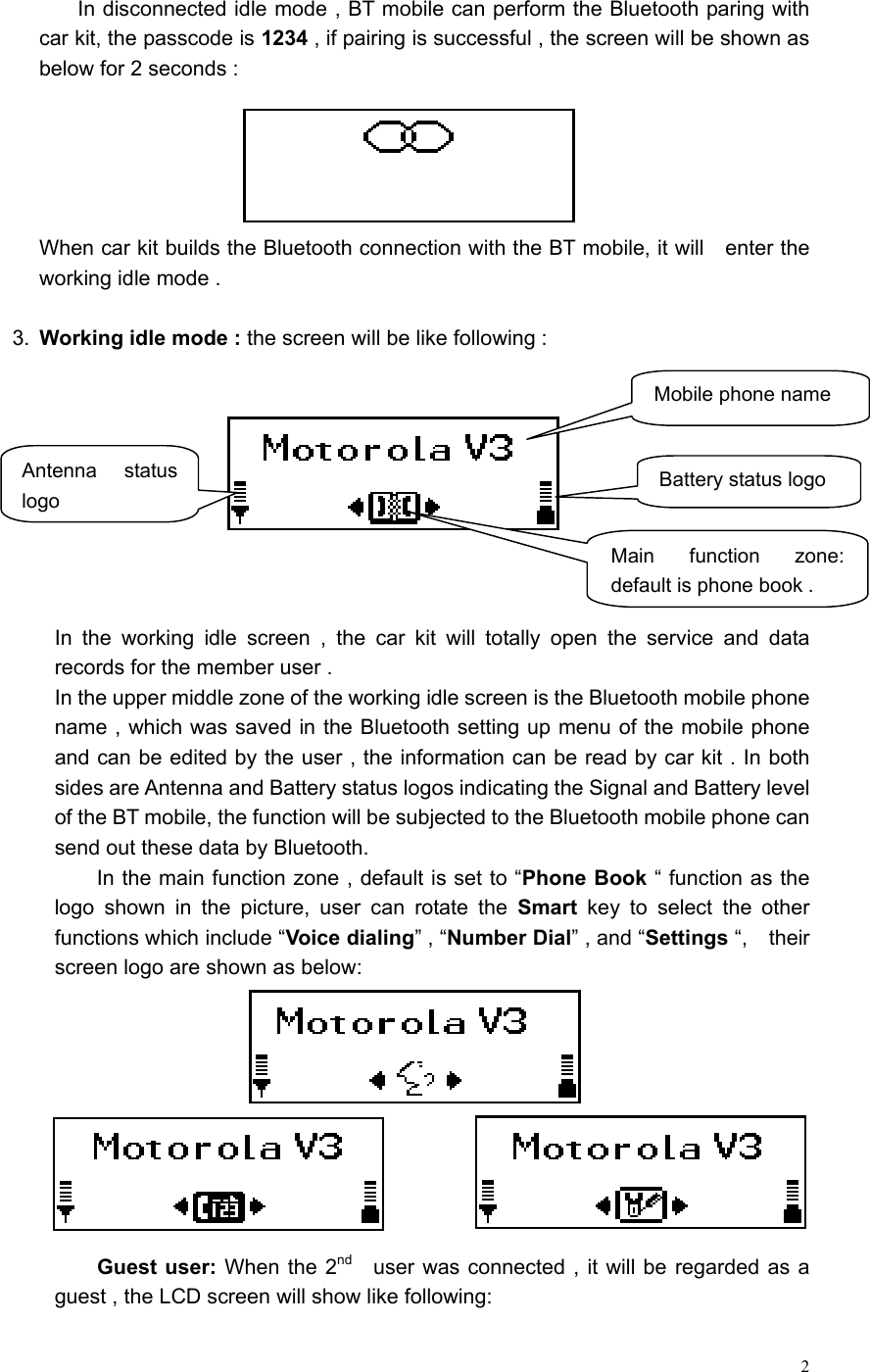 Unifat Technology BTC88A Bluetooth Car Kit User Manual Manua
