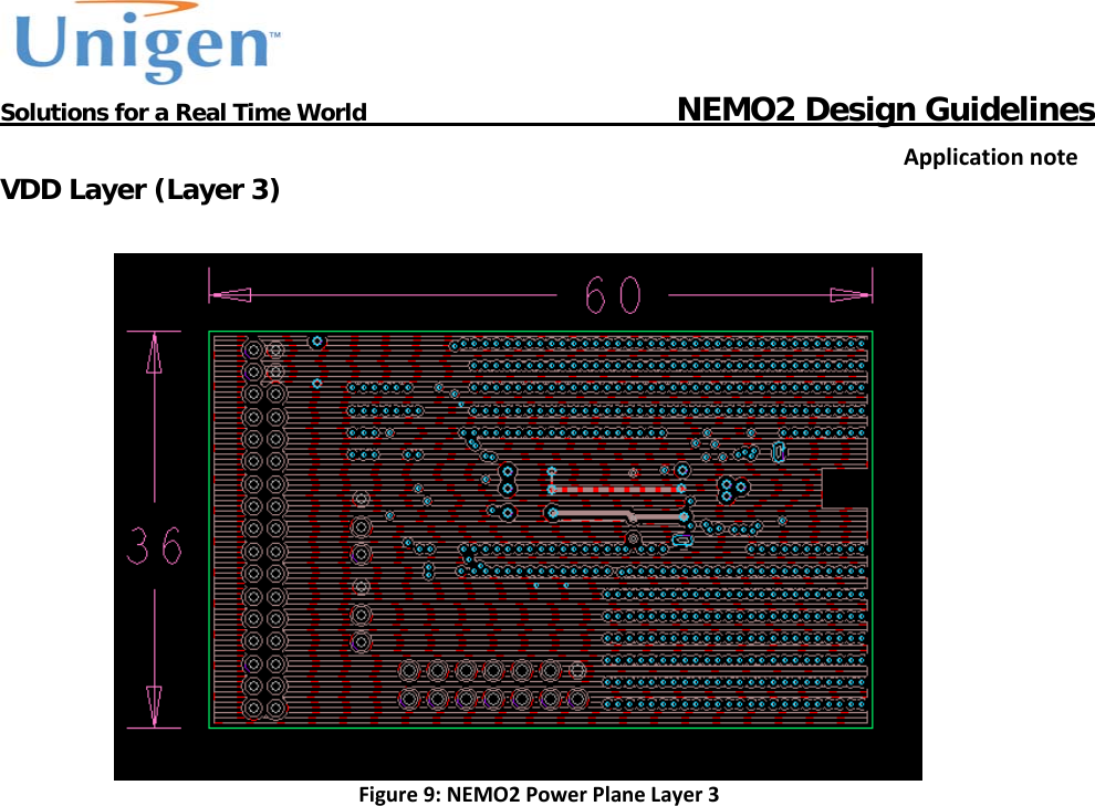           Solutions for a Real Time World                                  NEMO2 Design GuidelinesApplicationnoteVDD Layer (Layer 3)   Figure9:NEMO2PowerPlaneLayer3            