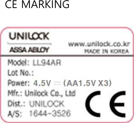 CE MARKING