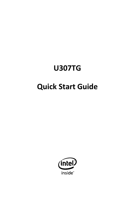     U307TG Quick Start Guide       