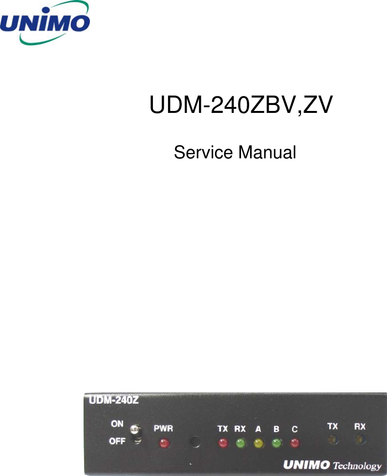    UDM-240ZBV,ZV  Service Manual       