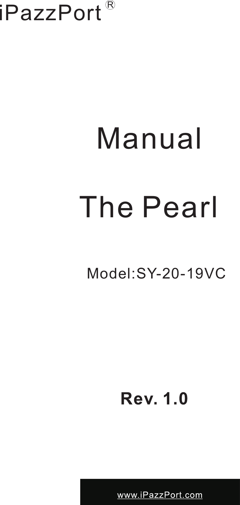 Model:SY-20-19VCManualiPazzPort   RThe Pearl