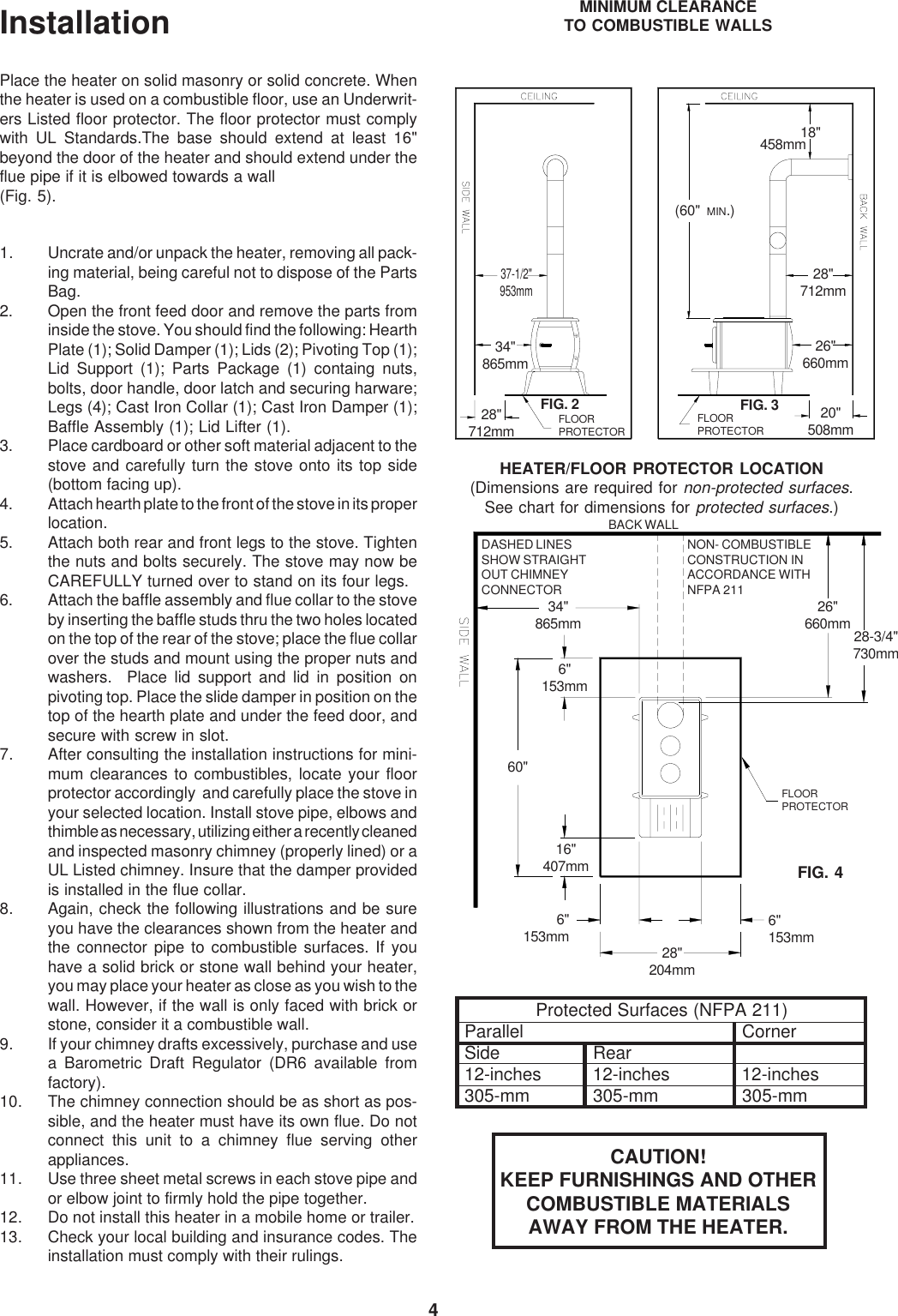 Page 4 of 12 - United-States-Stove United-States-Stove-Logwood-2421-Users-Manual- 2421 Manual  United-states-stove-logwood-2421-users-manual