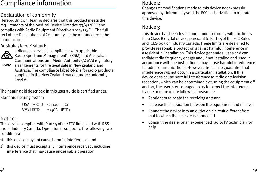 Page 30 of Unitron Hearing UBTD1 Hearing Aid User Manual english