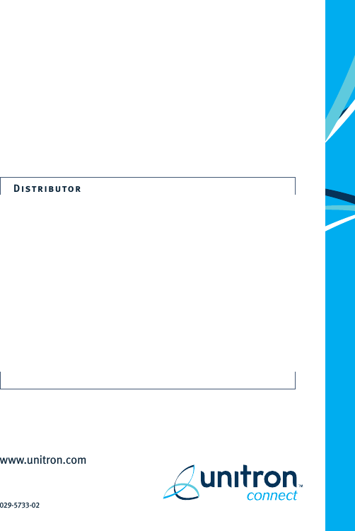 www.unitron.com029-5733-02Distributor