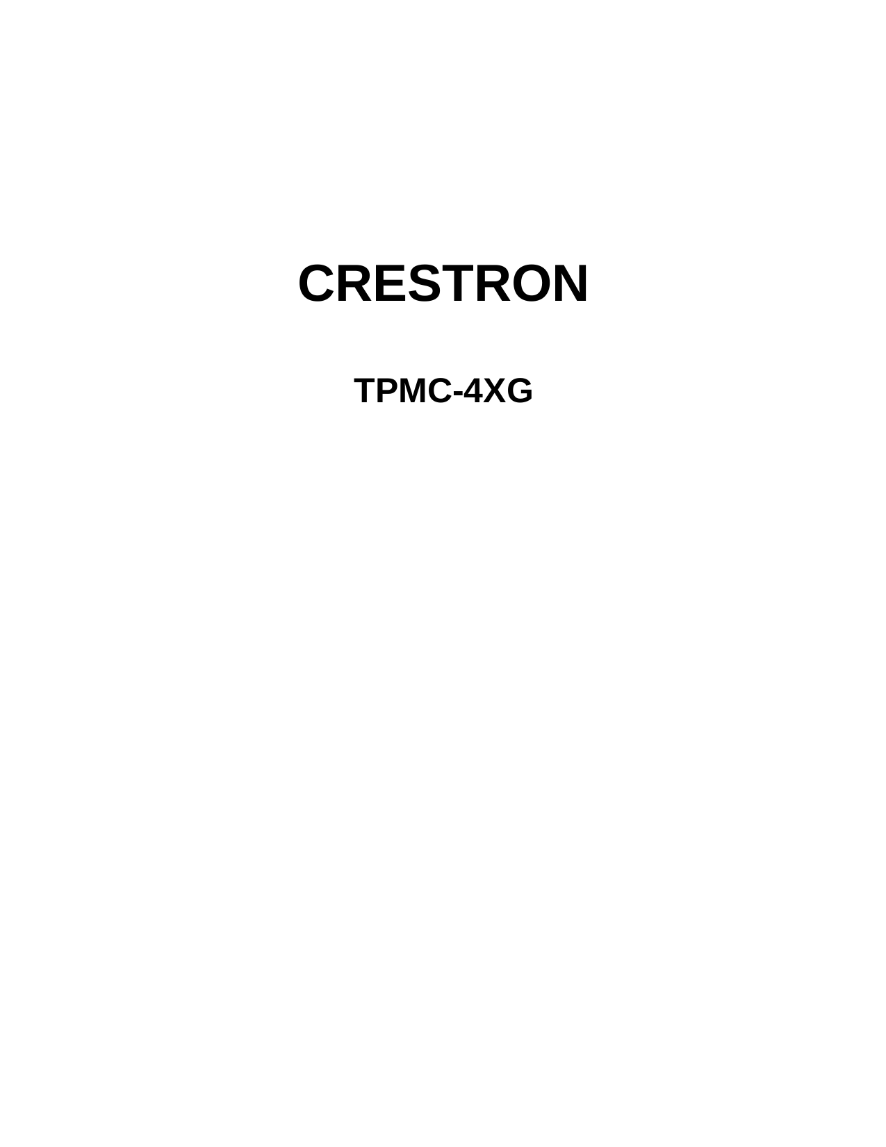 CRESTRONTPMC-4XG