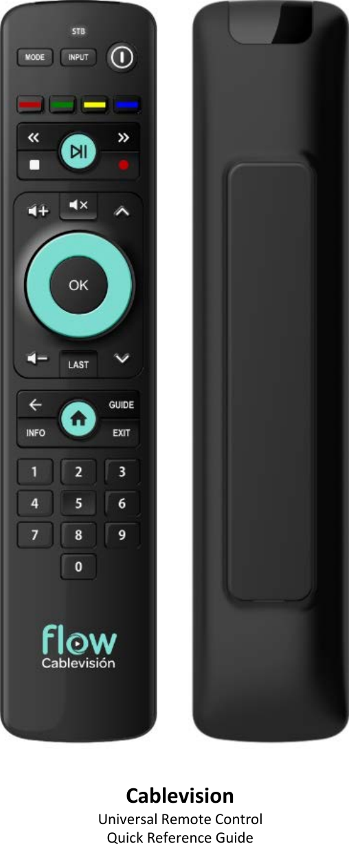    Cablevision Universal Remote Control Quick Reference Guide  