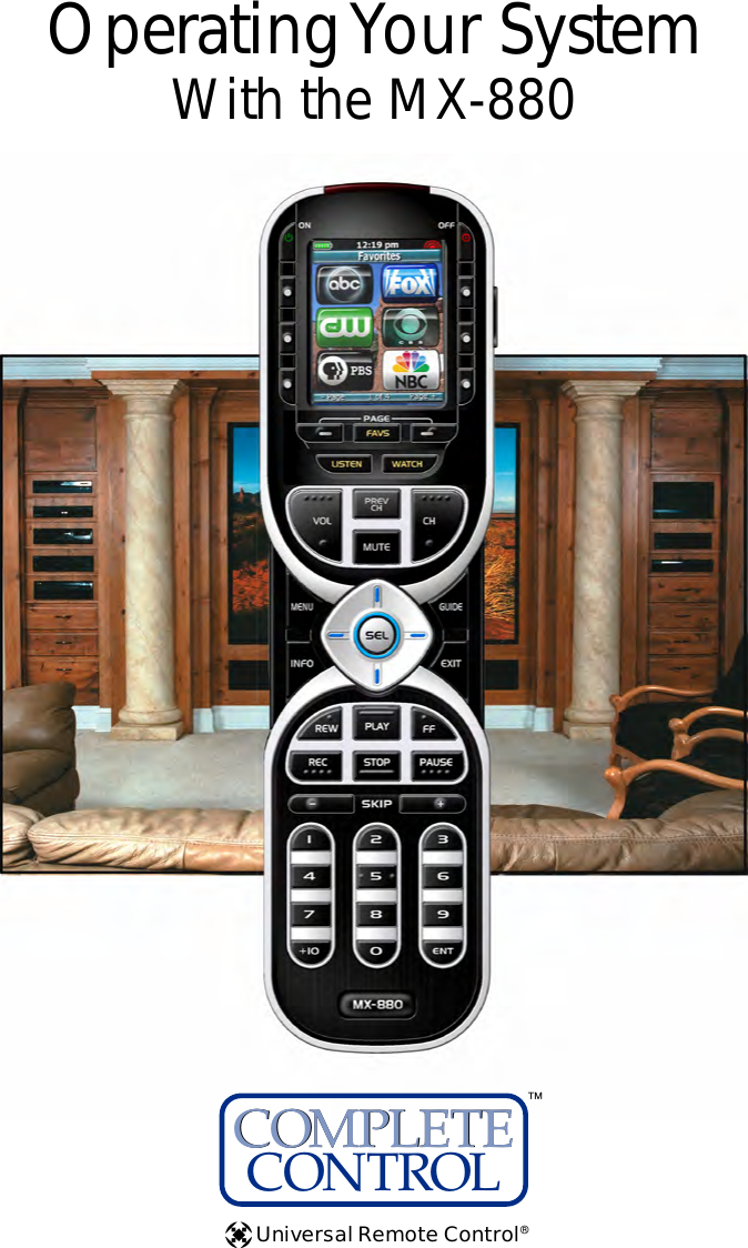 Universal Remote Control Univeral Mx 880 Owners Manual 810