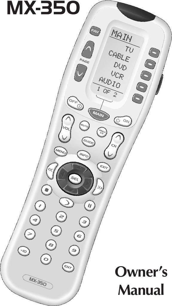 Universal Remote Control Oce 0024B Mx 350 Rev11 Owners Manual 0024B_MX