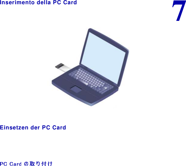 7Inserimento della PC CardEinsetzen der PC Card