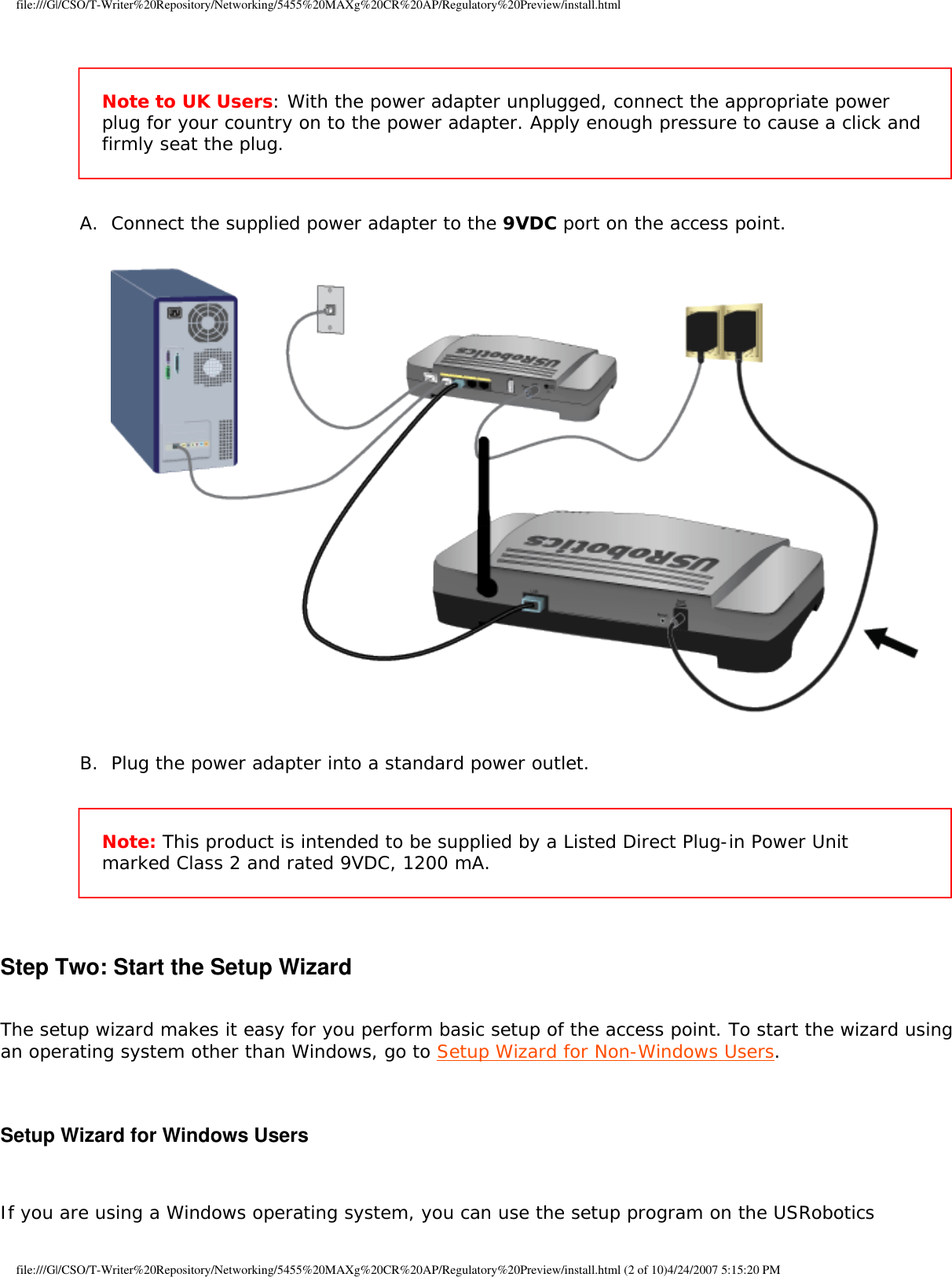 Page 21 of Universal Scientific RTGBR03 U.S. ROBOTICS MAXg WIRELESS ROUTER User Manual Wireless MAXg Access Point User Guide