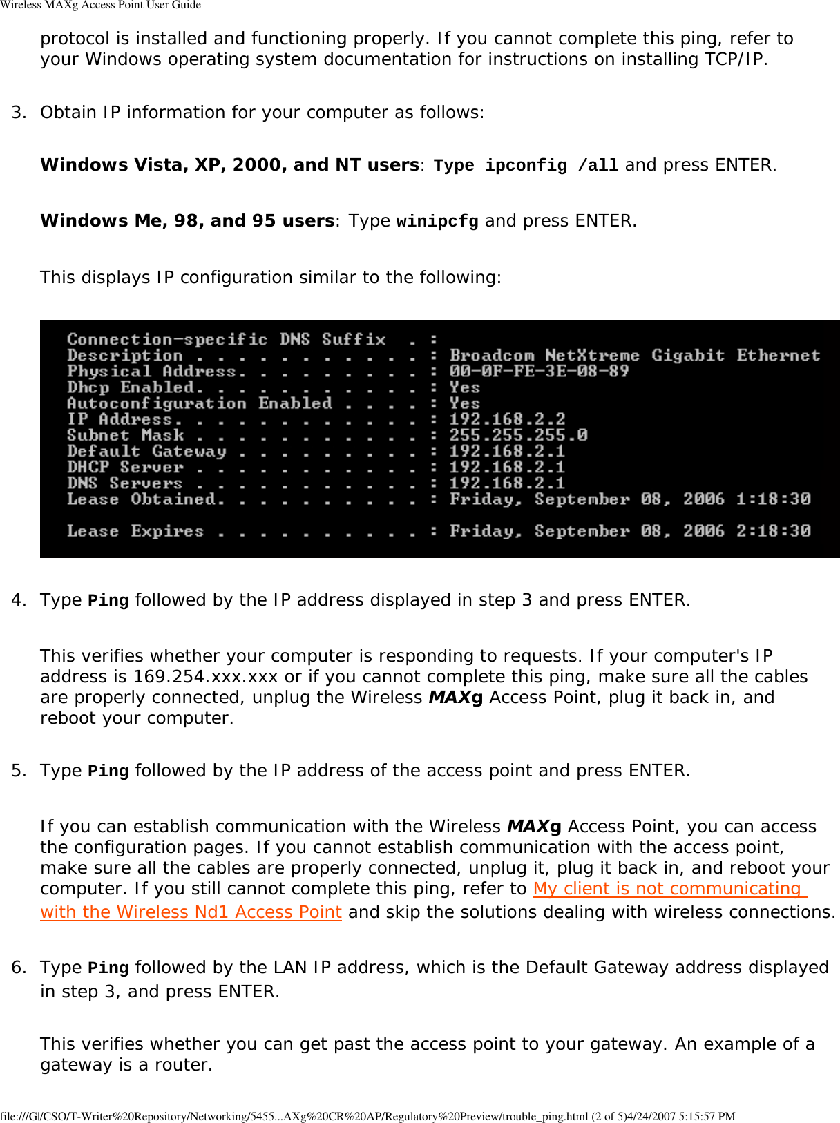 Page 93 of Universal Scientific RTGBR03 U.S. ROBOTICS MAXg WIRELESS ROUTER User Manual Wireless MAXg Access Point User Guide