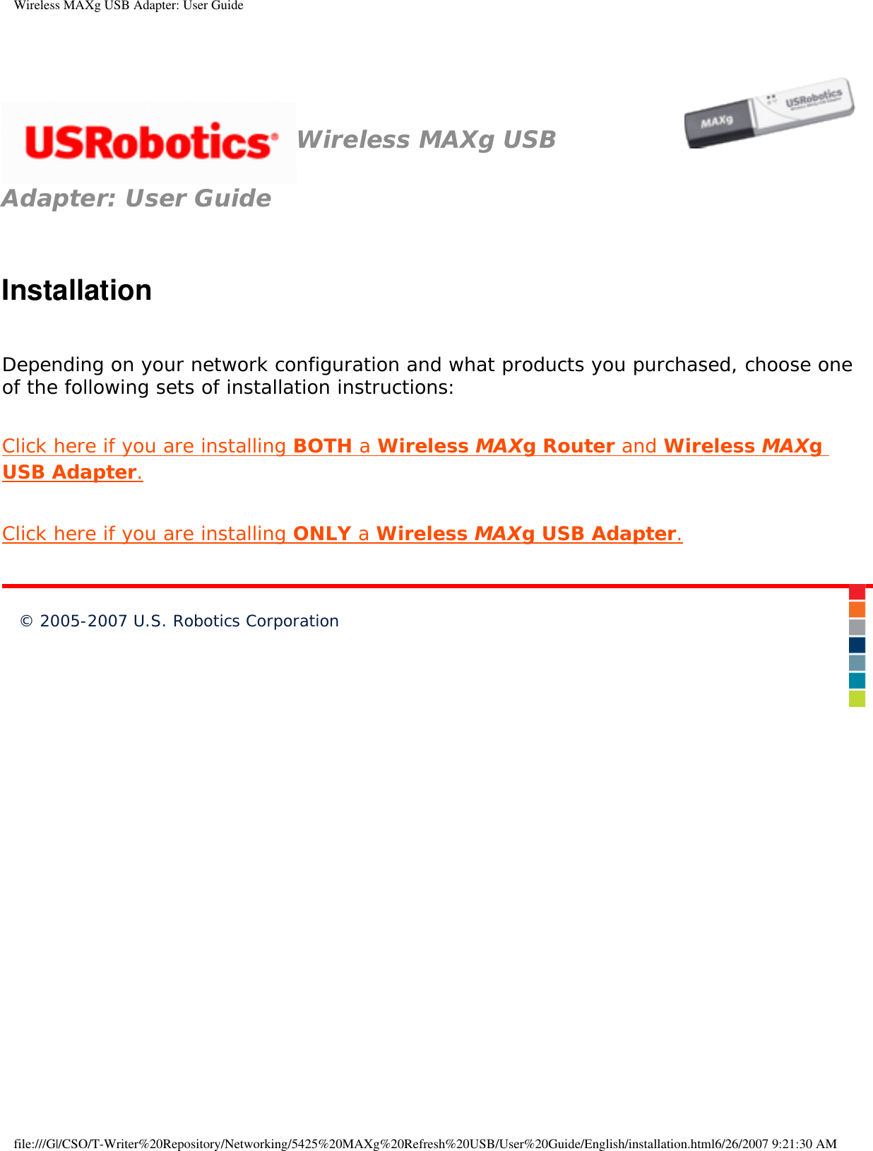 Page 20 of Universal Scientific USGBR02 USROBOTICS WIRELESS MAXg USB ADAPTER User Manual Wireless MAXg USB Adapter  User Guide