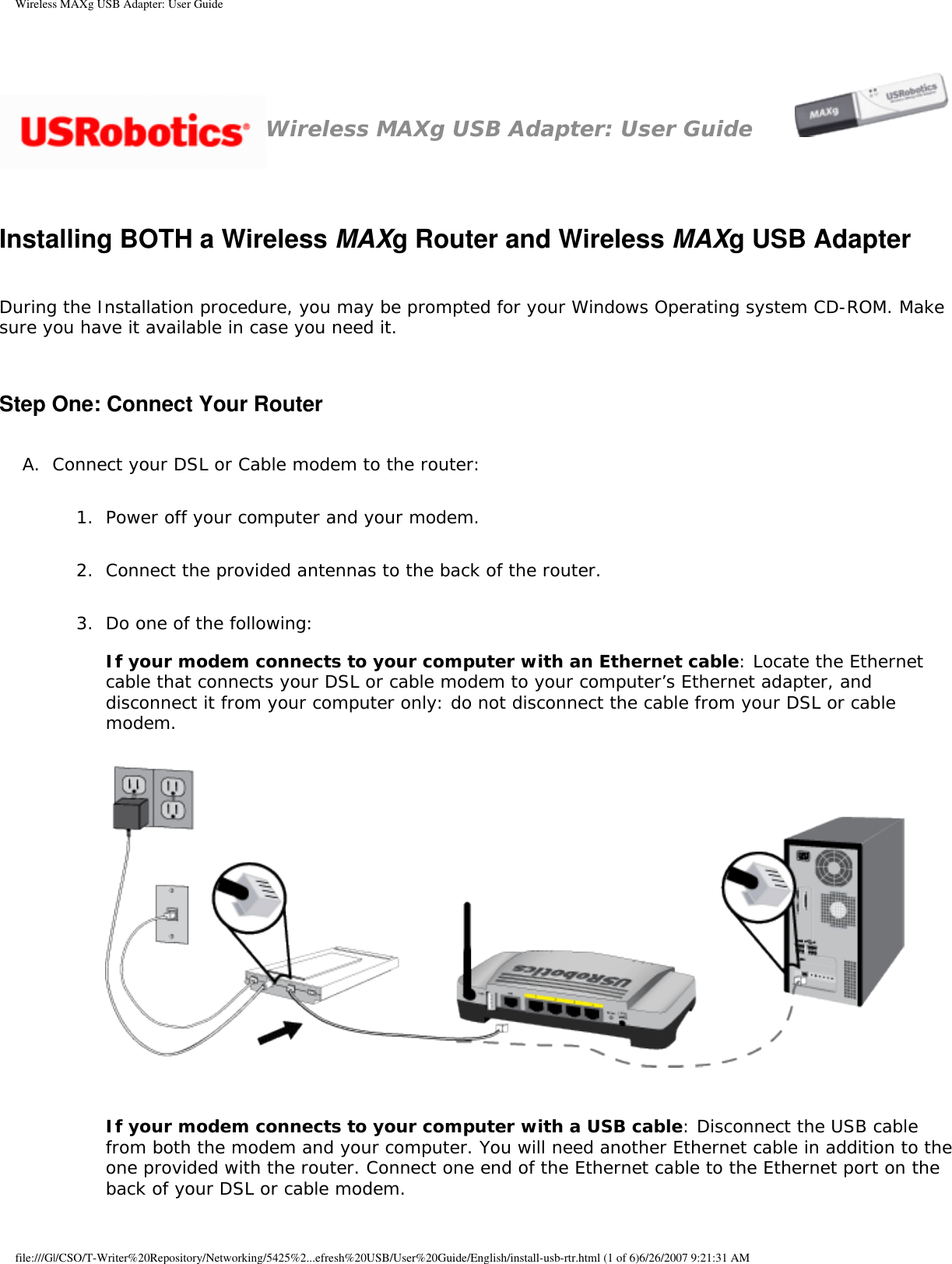 Page 24 of Universal Scientific USGBR02 USROBOTICS WIRELESS MAXg USB ADAPTER User Manual Wireless MAXg USB Adapter  User Guide