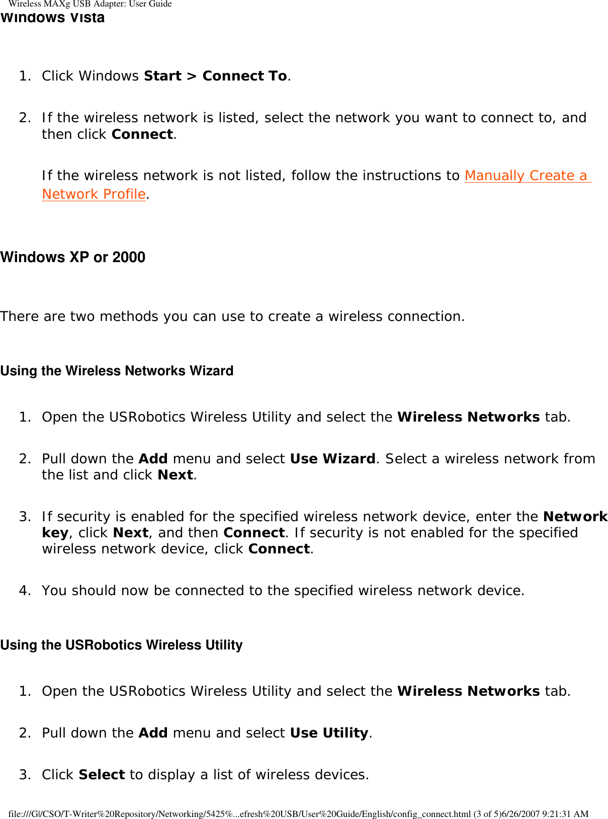 Page 32 of Universal Scientific USGBR02 USROBOTICS WIRELESS MAXg USB ADAPTER User Manual Wireless MAXg USB Adapter  User Guide