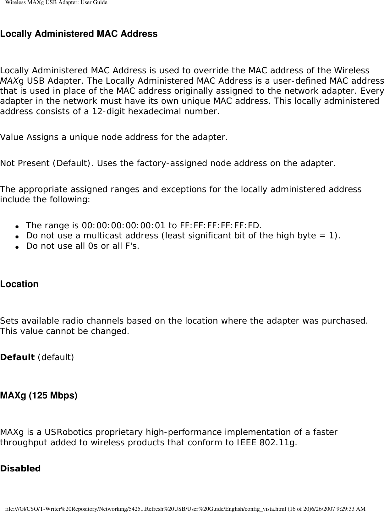 Page 57 of Universal Scientific USGBR02 USROBOTICS WIRELESS MAXg USB ADAPTER User Manual Wireless MAXg USB Adapter  User Guide