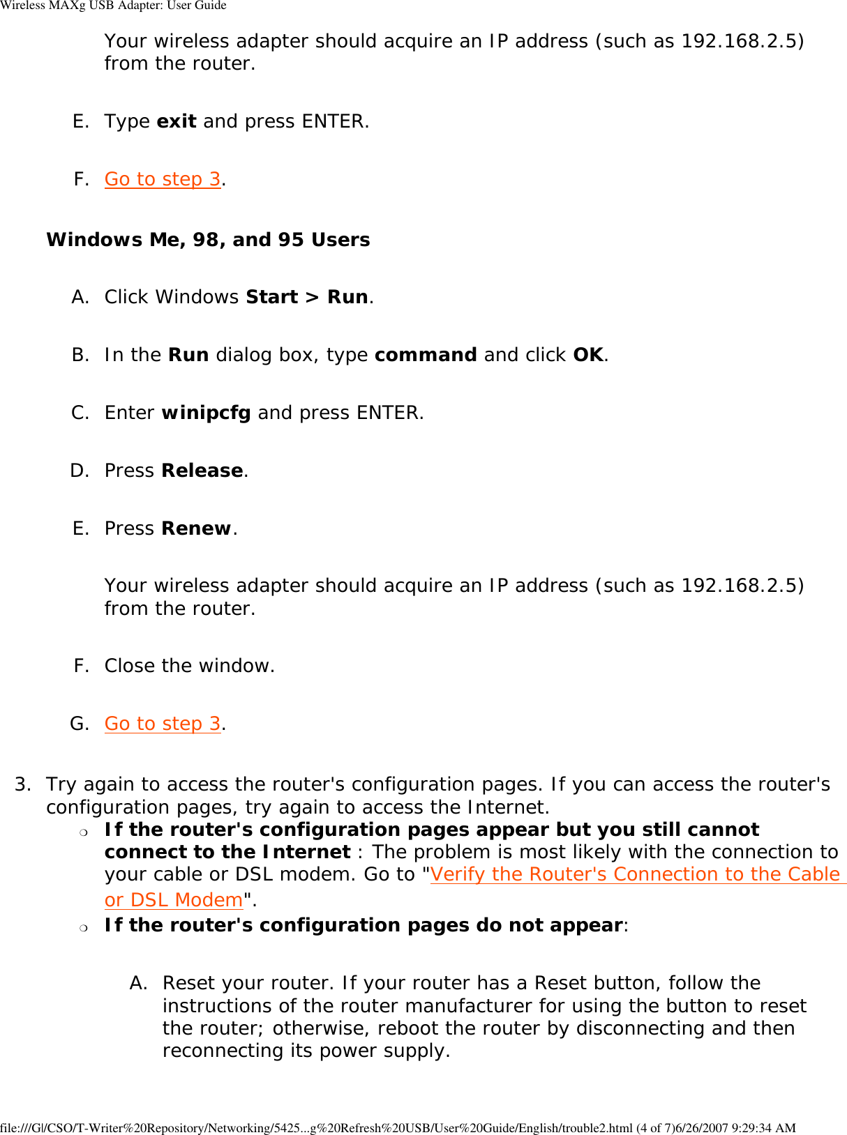 Page 69 of Universal Scientific USGBR02 USROBOTICS WIRELESS MAXg USB ADAPTER User Manual Wireless MAXg USB Adapter  User Guide