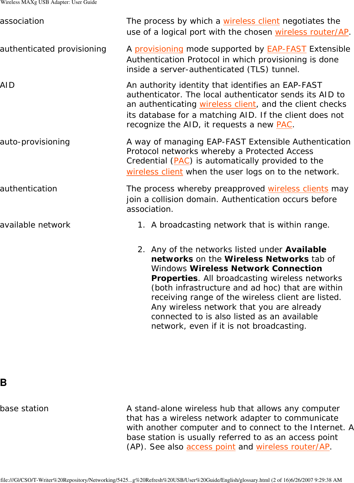 Page 96 of Universal Scientific USGBR02 USROBOTICS WIRELESS MAXg USB ADAPTER User Manual Wireless MAXg USB Adapter  User Guide